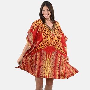 Vibrant Red and Orange Women's Top